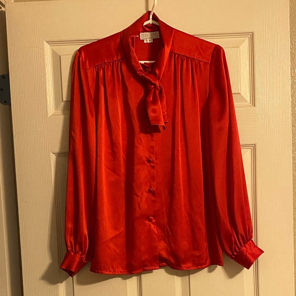 Doncaster Women’s Vintage Red Button Down …